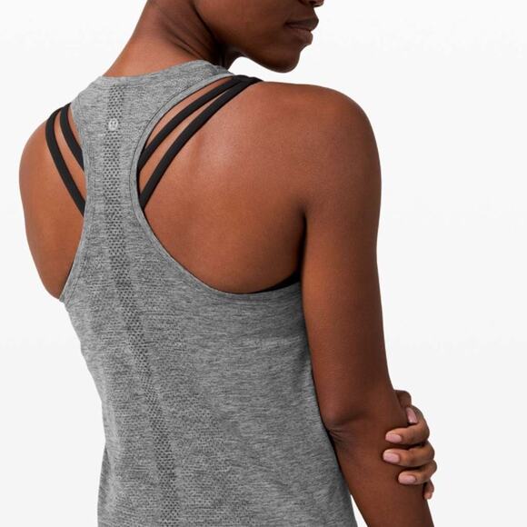 Lululemon Swiftly Tech Racerback 2.0 *Race Length Graphite Grey / Silver Drop 8 - Picture 3 of 7